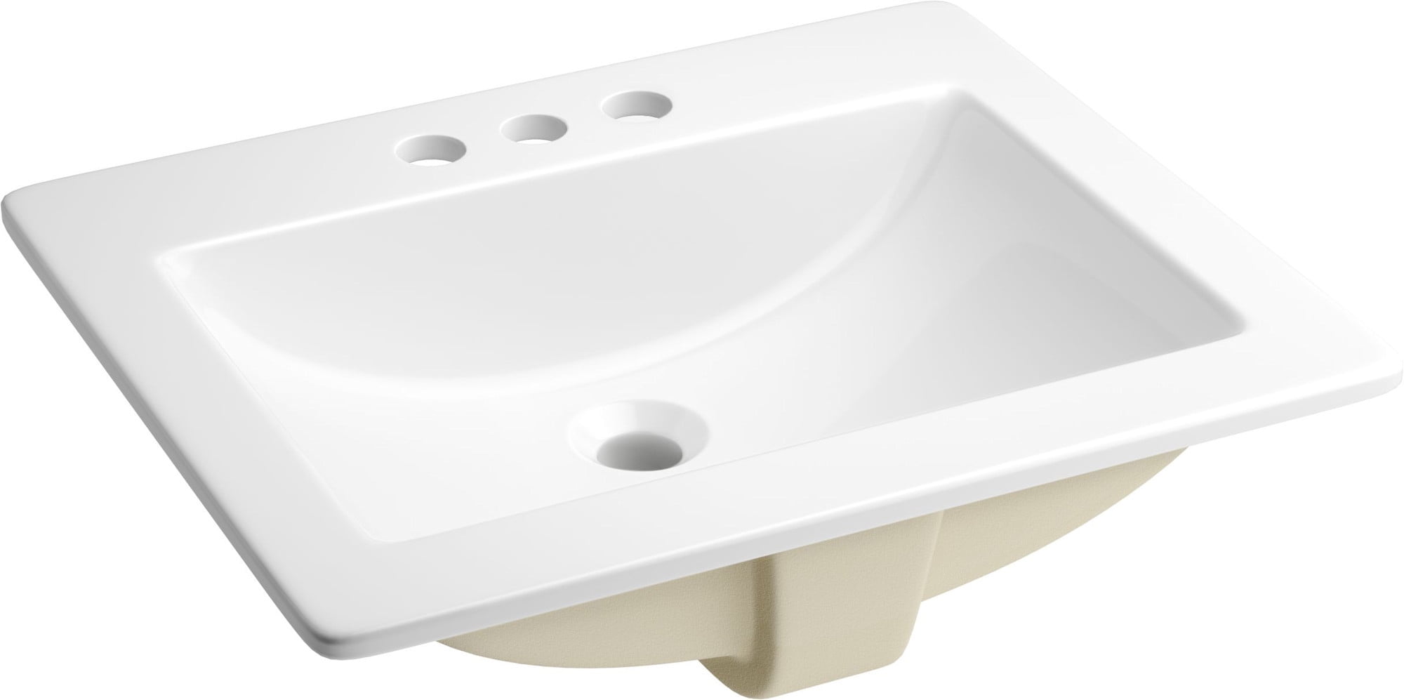 Proflo Pf21184 Hoffman 24-1/4" Rectangular Vitreous China Drop In Bathroom Sink - White