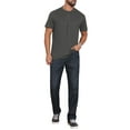 thumbnail image 2 of INSPIRE CHIC Men's Henley Shirt Breathable Short Sleeve Button Down T-Shirts L Dark Gray, 2 of 6