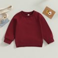 thumbnail image 2 of Fortune Sweatshirt for Toddler Boy Girl Long Sleeve Crewneck Solid Color Pullover Tops Fall Tops 0-4 Years, 2 of 8