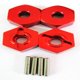 thumbnail image 1 of Rueda de montaje hexagonal Vogacara pieza de coche RC adaptador fuerte para 1/10 AXIAL SCX10 Crawler modelo Rojo, 1 of 6