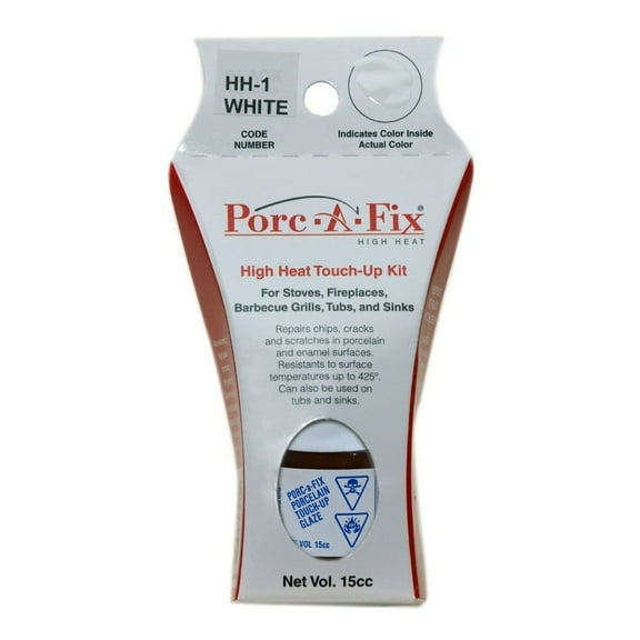 High Heat Paint Porc-a-fix Porcelain Touch up Repair Glaze, Appliance, White, HH-1