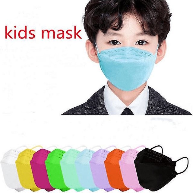 Máscara blanca para niños Kf94 Máscara para niños Máscara desechable Ffp2 4 capas de protección A prueba de polvo Boca de pescado Máscara de hoja de sauce Sailing Electrónica