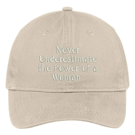 Trendy Apparel Shop Never Underestimate The Power Of A Woman Embroidered Soft Brushed Cotton Low Profile Cap