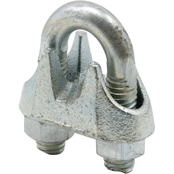 Prime-Line 5/16" Galvanized Cable Clamp (2 Pack)- GD 12252