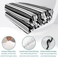 thumbnail image 4 of Twin XL Quilt Set 68''x98'', Boho Black Stripe Lightweight Bedspread Coverlet Set with 2 Pillow Shams, Abstract Geometric White Minimalist Breathable All Season Quilt Bedding for Dorm/Guest Room, 4 of 9