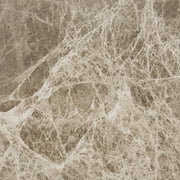 Marbletiledirect Cedar Emperador Brown Marble 12-inch x 12-inch x 3/8-inch Polished and Beveled Tiles
