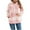 Pink, variant on Womens Half Zip Hoodies Sweatshirts Quarter Zipper Fuzzy Fleece Hooded Blouse Plaid Printed Long Sleeve Pullover Plush Outwear Tops Khaki XS