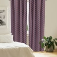 thumbnail image 2 of Ambesonne Fashion Curtains, Flower-Like Monochrome Art, Pair of 28"x95", Burnt Sienna and Lavender, 2 of 5