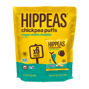 HIPPEAS Chickpea Puffs, Vegan White Cheddar, Gluten-Free, 0.8 oz Bag, 6 Ct