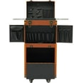 thumbnail image 4 of Rolling Lockable Makeup Train Case with 4 Wheels, Professional Hairdressing Trolley Organizer for Beauty Salons, 4 of 15