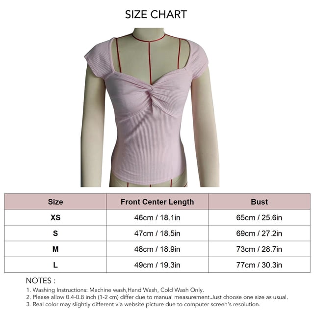Top con nudo torcido de punto acanalado,Top con nudo torcido en forma de corazón para mujer Top con nudo torcido en el cuello en forma de corazón Hecho a mano con cuidado