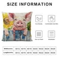 thumbnail image 5 of Shiartex Adorable Pink Pig Sunflowers Decorative Throw Pillow Covers Outdoor Garden Wood Fence Flowers Pillowcase Home Decor Cushion Case for Sofa Bed Chair，Multi-Size, 5 of 5