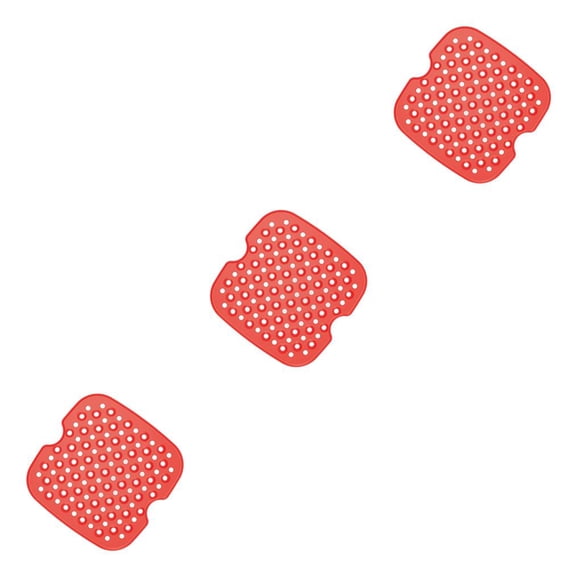 Inteprter Revestimiento de freidora de aire, alfombrilla de silicona reutilizable, papel de vapor resistente, almohadilla perforada para horno Type1 NO1