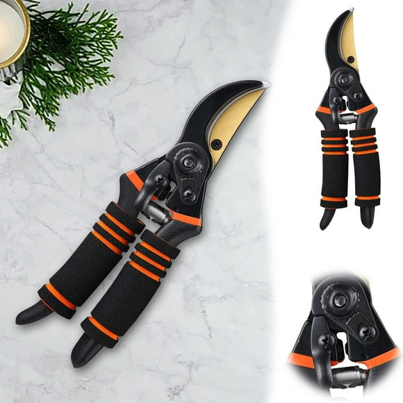Professional Heavy Duty Pruning Shears, 5.4-Inch Bypass Garden Clippers, Sharp Rust-Resistant Steel Blades for Trees, Branches, Floristry, and Fruit Picking, Gardening Scissors