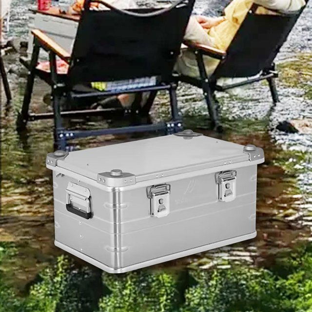 Caja de almacenamiento para acampada, suministros portátiles, contenedores al aire libre para armario de oficina y acampada M