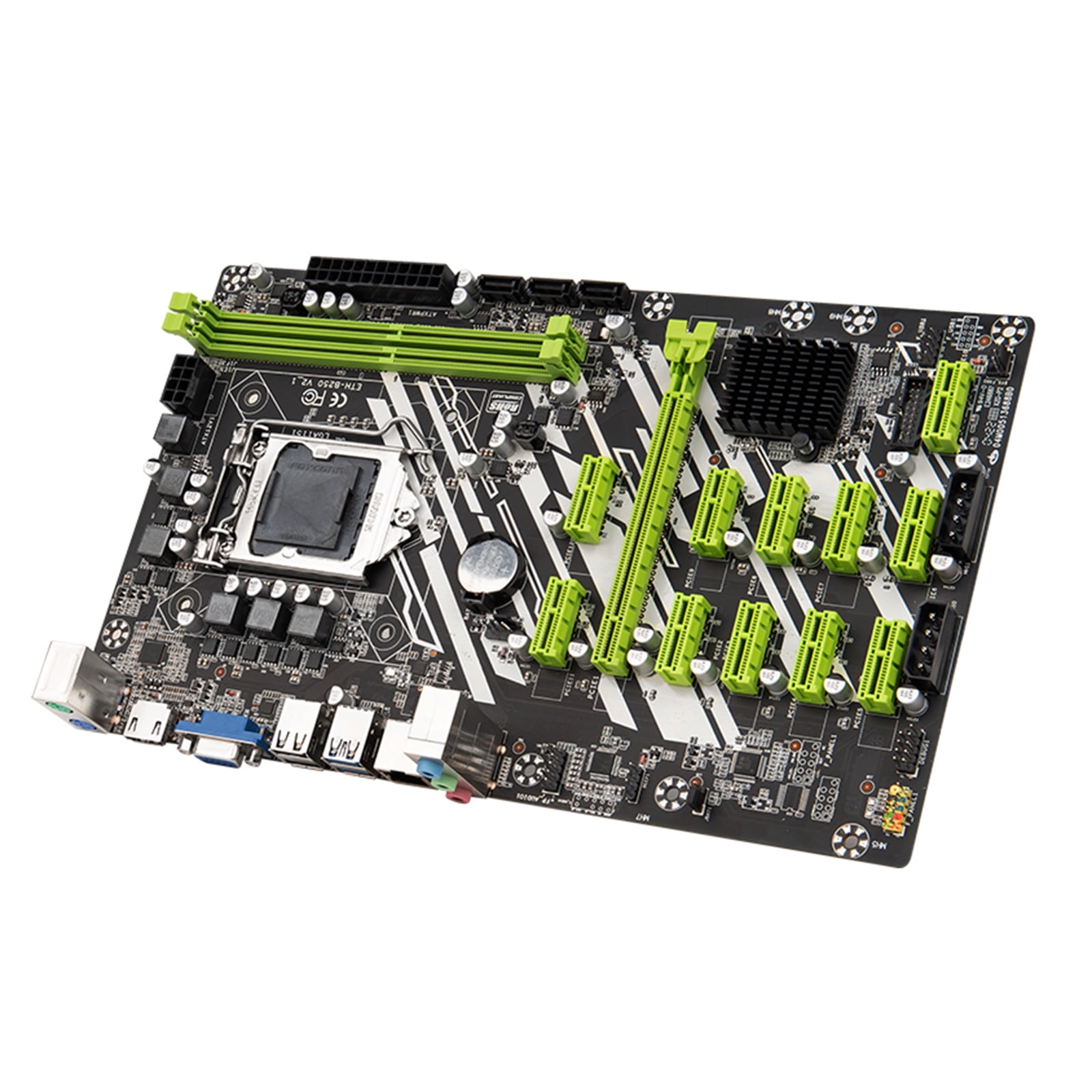 ETH-B250 Mining Motherboard 12P PCI-E LGA Graphics Card Miner - Walmart.com