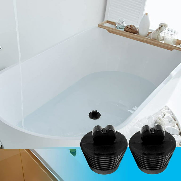 Sink Stopper (2 Pack) Rubber Bathtub Drain Stopper & Kitchen Sink Plug The  Best Universal Sink Stopper and Travel Plug by Muzitao