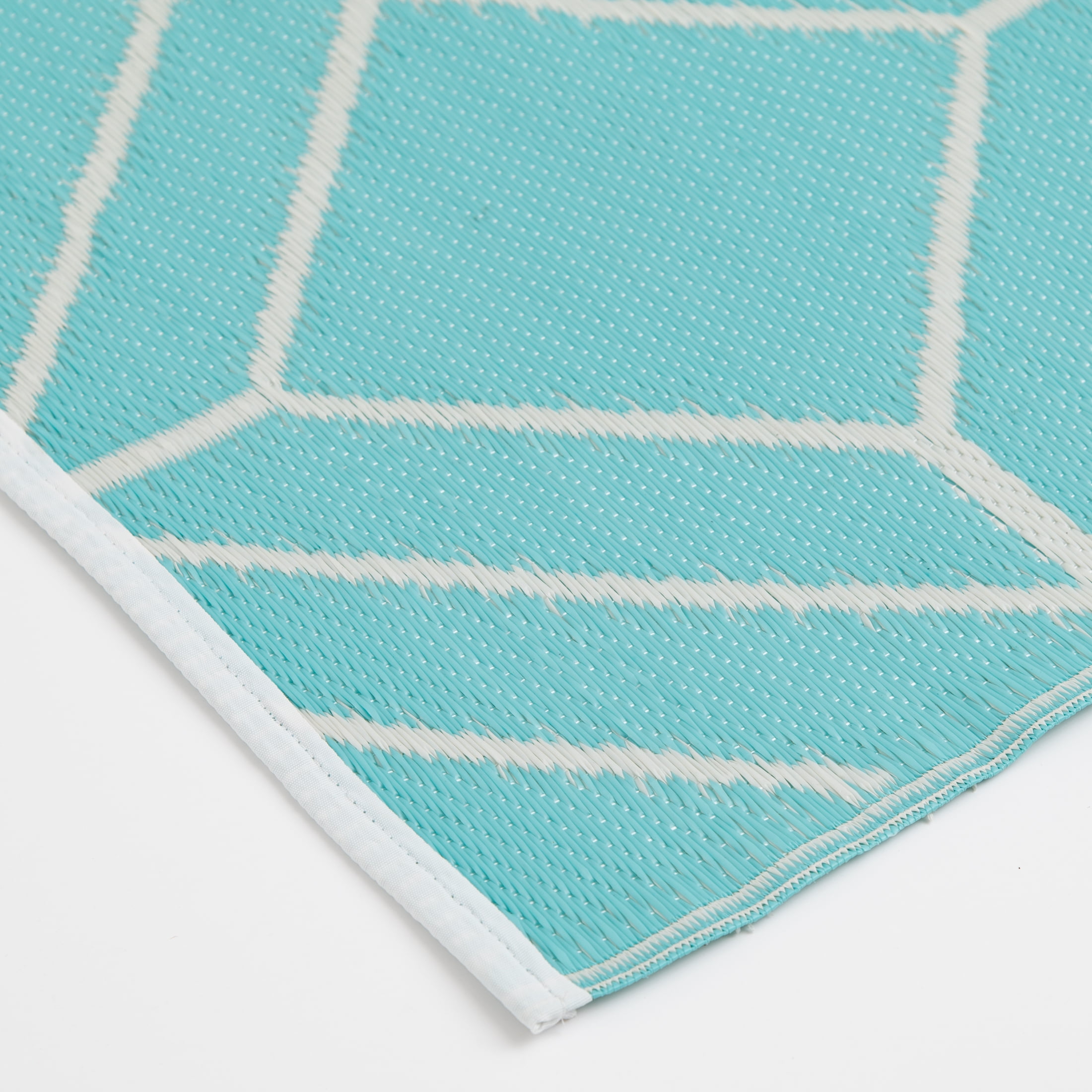 Mainstays 5'x7' Aqua Geo Plastic Outdoor Rug