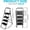 Black, variant on General Folding Ladder Step Stool 2/3/4 Step Portable with Large Non-Slip Steps Storage Rack, Sturdy Steel for Kitchen Home Renovation, Easy Store Holiday Gift