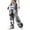 Grey, variant on Camo Pants Women Elastic Waist Wide Leg Trousers with Drawstring Comfy Soft Lightweight Casual Loose Womens Cargo Pants Black XXXL