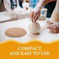 thumbnail image 3 of OUNONA Clay Wedging Board for Pottery 1Set Wooden Chocolate Round Dishes Beginners Crafting, 3 of 8