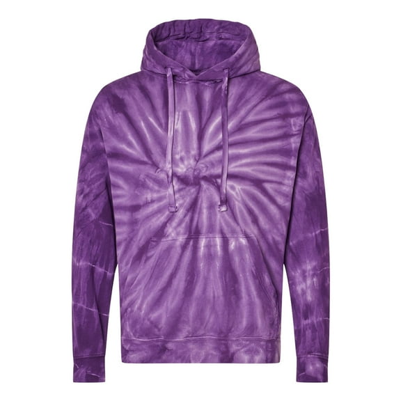 Dyenomite B82714687 Cyclone Tie-Dyed Hooded Sweatshirt, Purple - 2XL