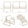 thumbnail image 4 of Patio Furniture Set on Sale, Outdoor Conversation Set with Soft Cushion & Coffee Table for lawn, Yard, Poolside, 4 of 9