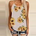 thumbnail image 7 of Women Going Out Summer Tank Tops Camisole Loose Solid Print V-Neck Sleevelesss Plus Size Undershirt, 7 of 7