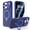 Deep Blue, variant on Dteck for iPhone 17 Pro Max Case with Magnetic Ring Stand, Compatible with MagSafe, Shockproof Translucent Protective Cover,Glitter
