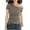 Gray, variant on yillto Women's off Shoulder Tops Summer Casual Short Sleeve T Shirts Solid Color Slim Tee Clothes