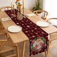 thumbnail image 3 of Red Plaid Christmas Table Runner 48 Inches Long Farmhouse Dress Scarves, Xmas Snowflake Birds Botanical Dining Tablerunner for Coffee Table/Kitchen Island/Party Décor, 13" x 48", 3 of 8