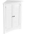 thumbnail image 7 of Giantex 3-Shelf Corner Cabinet, Freestanding Bathroom Floor Cabinet with Double Shutter Doors and Adjustable Shelf, Suitable for Bathroom, Living Room, Bedroom, Kitchen, 22 x 13 x 31.5 inches, 7 of 7