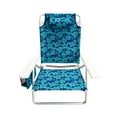 thumbnail image 3 of Bliss Hammocks Folding Beach Chair W/ Towel Rack & Cup Holder, 5 Reclining Positions, 275 Lb. Capacity (Blue Flowers), 3 of 12
