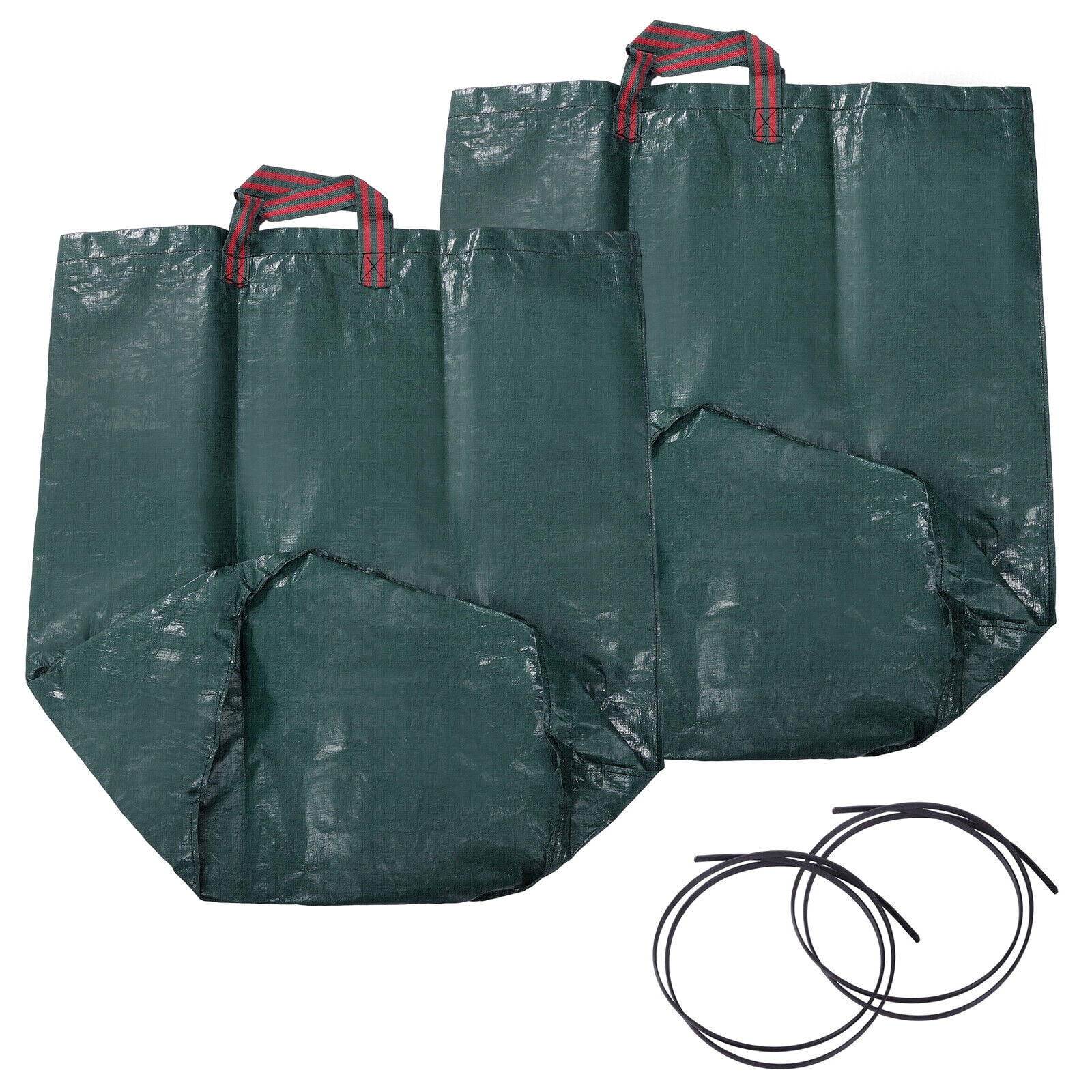IWNTWY 2-Pack 32 Gallons Leaf Bags, Reusable Yard Waste Bags, Heavy Duty  Upright Lawn Bags with 4 Handles for Garden Leaves and Waste Collection