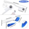 thumbnail image 5 of 4 Pieces Cleaning Brush Small Scrub Brush for Cleaning Bottle Sink Kitchen Brush, Edge Corner Grout Bathroom Cleaning Brushes, Sliding Door or Window Cleaning Brush (White, Blue), 5 of 8