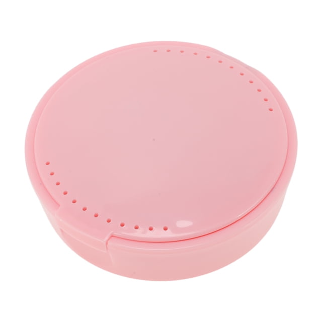 Unique Bargains 1 Pce Boîte de Rangement avec Miroir Rond Rose Clair