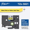 thumbnail image 1 of Brother Tape, Embalaje minorista, 3/8 pulgadas, negro en amarillo (Tzes621) - Embalaje minorista, 1 of 2