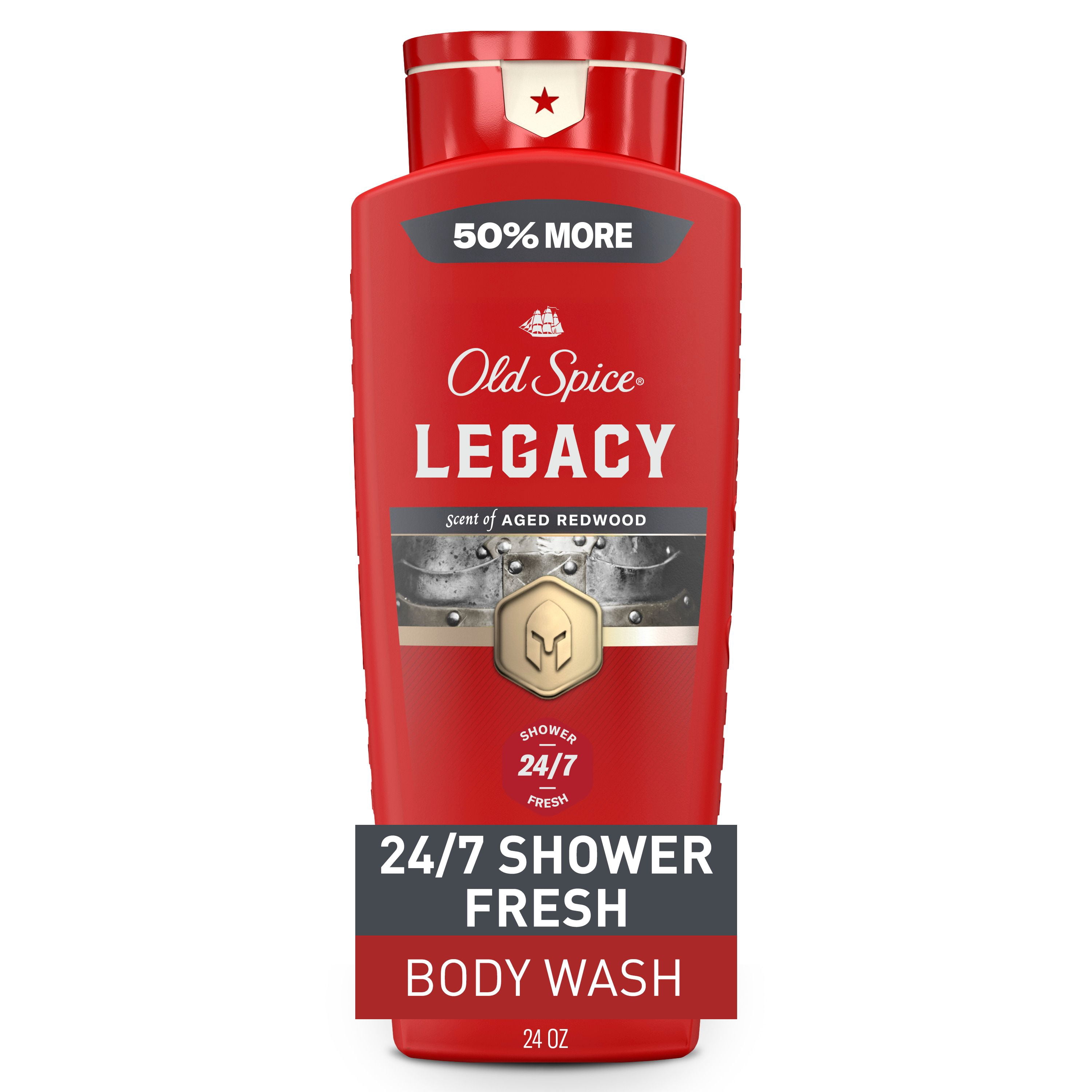 Old Spice Red Collection Body Wash for Men, Legacy Scent, Refreshing Clean, Moisturizing Formula, Long-Lasting Fragrance, 709ml