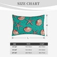 thumbnail image 6 of Binfone Starfish And Shell Standard Size Pillowcase, Long Staple Pure Cotton Envelope Closure Pillow Cover,16"X24", 6 of 9