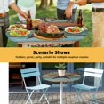 thumbnail image 6 of Elastic Fitted Round Tablecloth, Texas Star Vintage Waterproof Stretch Table Cover for 45"-54" Tables, Berry Turquoise Green Brown Wooden Washable Outdoor Tablecloths for Patio, Picnic, Camping, 6 of 9