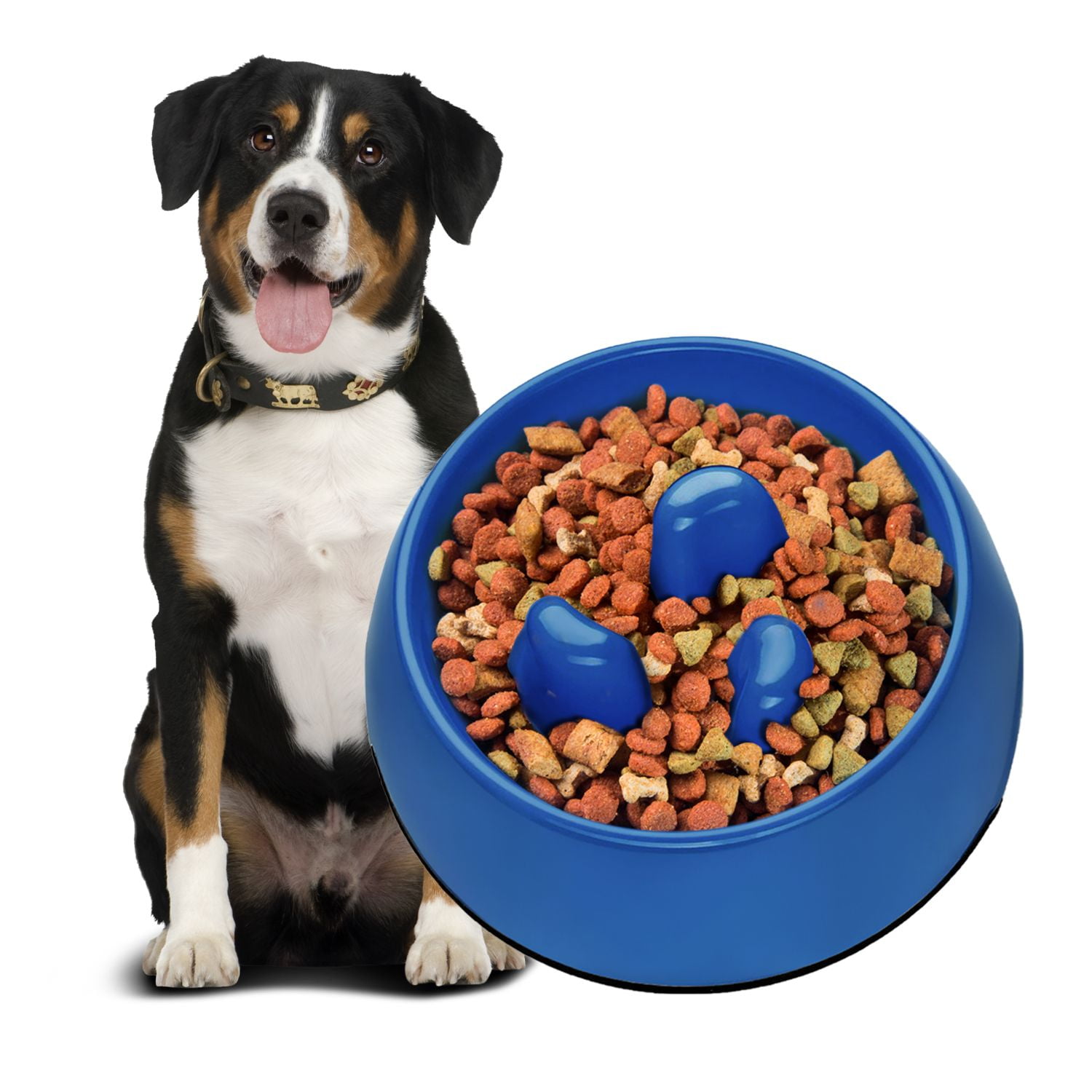Slow Feeder Dog Bowl, AntiGulping Dog Puzzle Bowl, AntiChoke Non Slip
