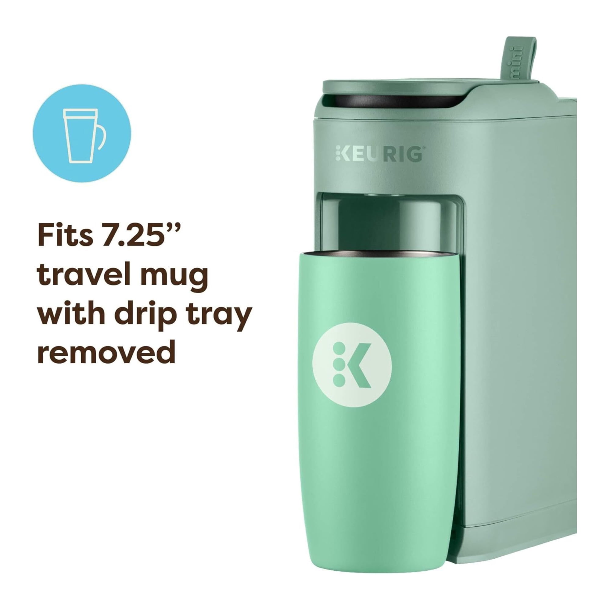 Restored Keurig K-Mini Mate Single Serve K-Cup Pod Compact Portable Coffee Maker, Glamping Green (Refurbished)