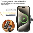 thumbnail image 4 of Allytechgroup iPhone 15 Magnetic Case, Retro PU Leather TPU Back Cover Compatible with Magsafe Shockproof Ring Holder Kickstand Phone Case for Apple iPhone 15, Black, 4 of 8