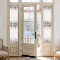 thumbnail image 2 of Vintage Red Green Window Privacy Film, Spring Botanical Summer Eucalyptus Leaves Static Cling UV Sun Blocking Heat Control Window Tint, Non-Adhesive One Way Windows Privacy Cover 17.7''x78.7'', 2 of 7