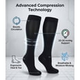 thumbnail image 2 of 20-30 mmHg Knee High Compression Socks, Breathable Support Stockings for Women Men, Perfect for Sports, Travel, Running & Daily Wear, 2 of 6