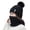 Black, variant on Winter Pom Pom Beanie Set, Cuffed Knit Hat with Faux Fur Ball, Matching Fleece Lined Scarf, 2-Piece Winter Accessories, Cold Weather Gift Set Beige
