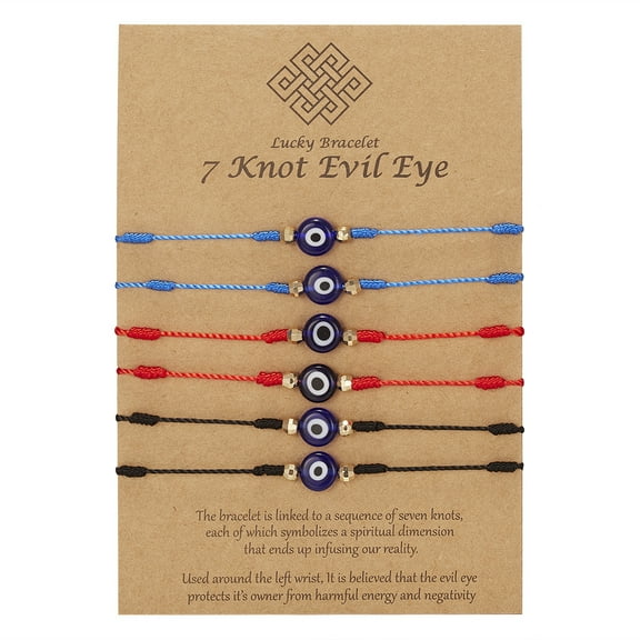 Evil Eye Bracelets for Women Handmand Lucky Bracelets Adjustable Red Rope String Protection Bracelets for Women Men