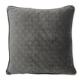 thumbnail image 5 of Better Homes & Gardens Quilted Velvet Decorative Square Throw Pillow, 19" x 19", Pack of 2, Dark Gray, 5 of 5