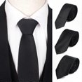 thumbnail image 2 of Solid Color Skinny Neckties for Men and Women Casual Suits Slim Gravatas Ties, 2 of 4