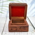 thumbnail image 4 of India House Wooden Box Keepsake Storage Multi Utility Hand Carved| Multipurpose Box| Jewelry Box&nbsp;- 4x4 inch, 4 of 5